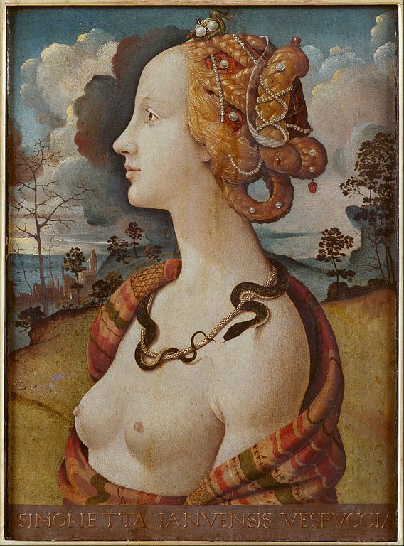 «Портрет Симонетты Веспуччи», художник Пьеро ди Козимо (1462-1521), около 1480 или 1490 гг.
