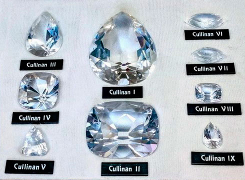 Самые крунные бриллианты алмаза Кулиннан